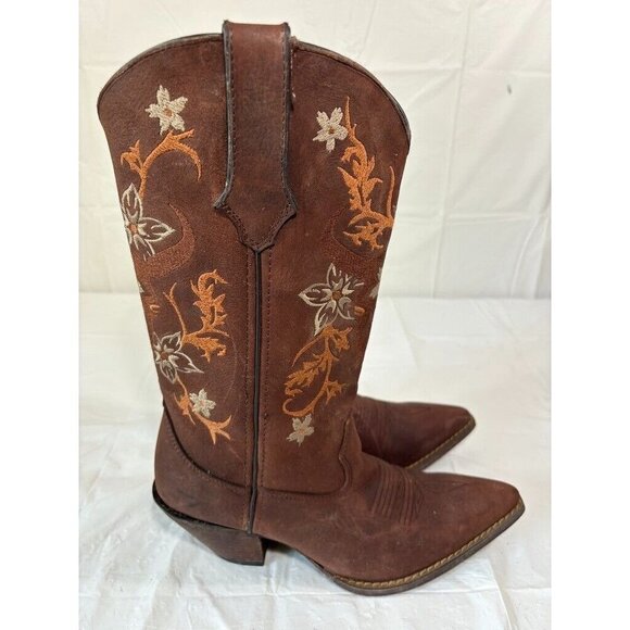 Brown Embroidered Western Boots - Picture 5 of 12